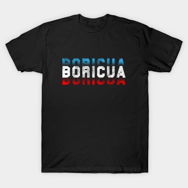 Boricua Flag colors, grunge style. T-Shirt by Pro Art Creation